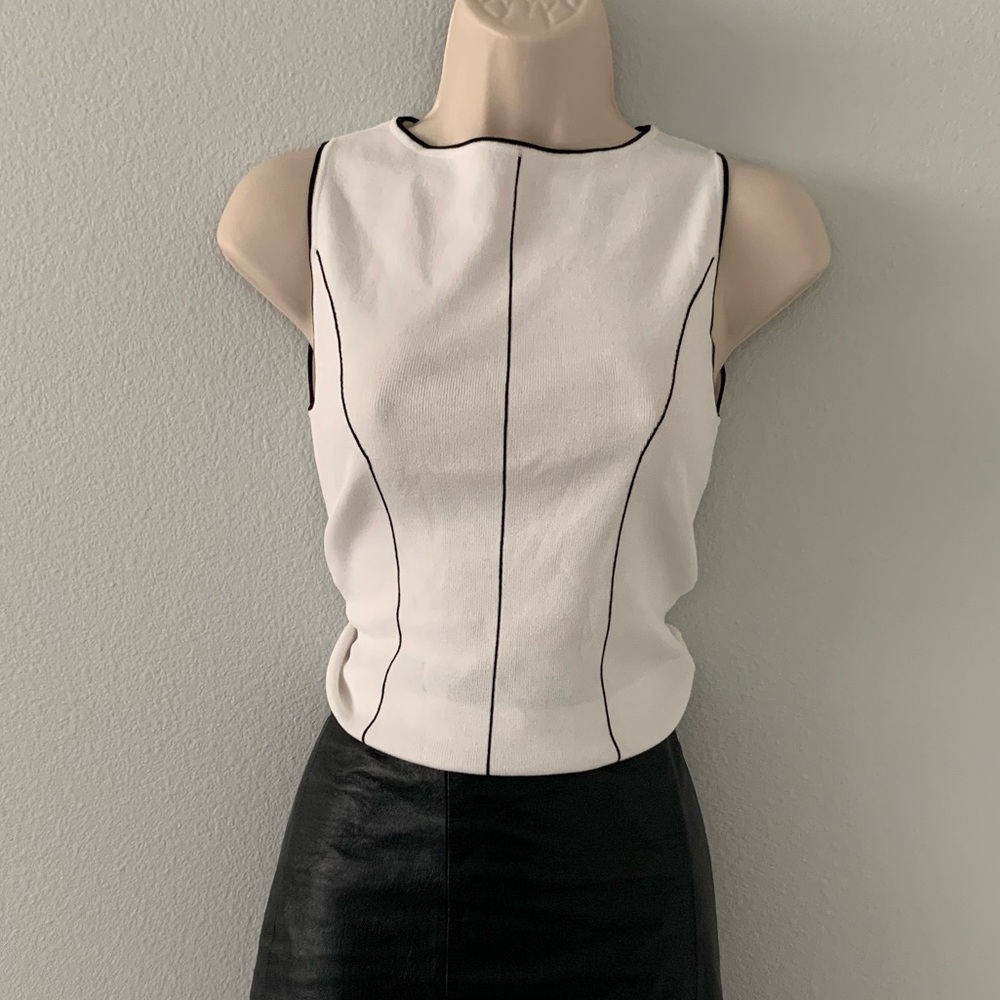 White shell with black trim